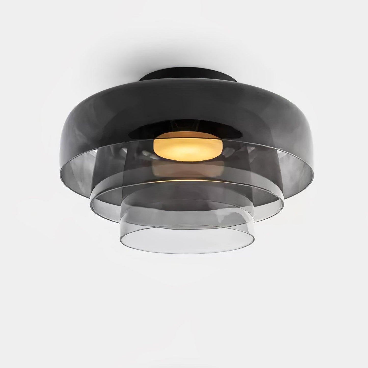 Levels Ceiling Light Three layer ? 16.5″ x H 10.2″ / ? 42cm x H 26cm / Smoke grey / Warm Light Ceiling lamp
