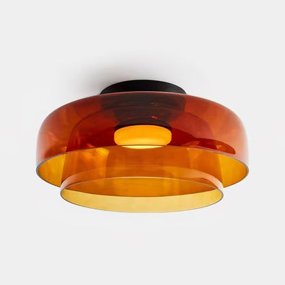 Levels Ceiling Light Double layer ? 16.5″ x H 7.1″ / ? 42cm x H 18cm / Orange / Warm Light Ceiling lamp