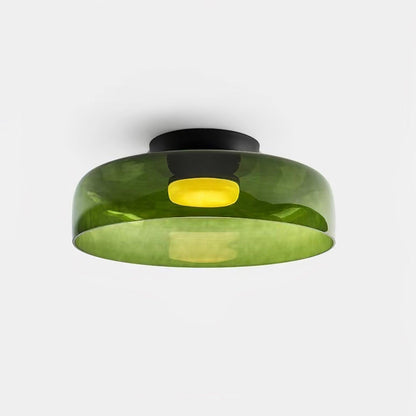 Levels Ceiling Light Single layer ? 16.5″ x H 4.3″ / ? 42cm x H 11cm / Green / Warm Light Ceiling lamp