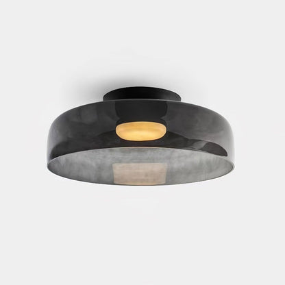 Levels Ceiling Light Single layer ? 16.5″ x H 4.3″ / ? 42cm x H 11cm / Smoke grey / Warm Light Ceiling lamp