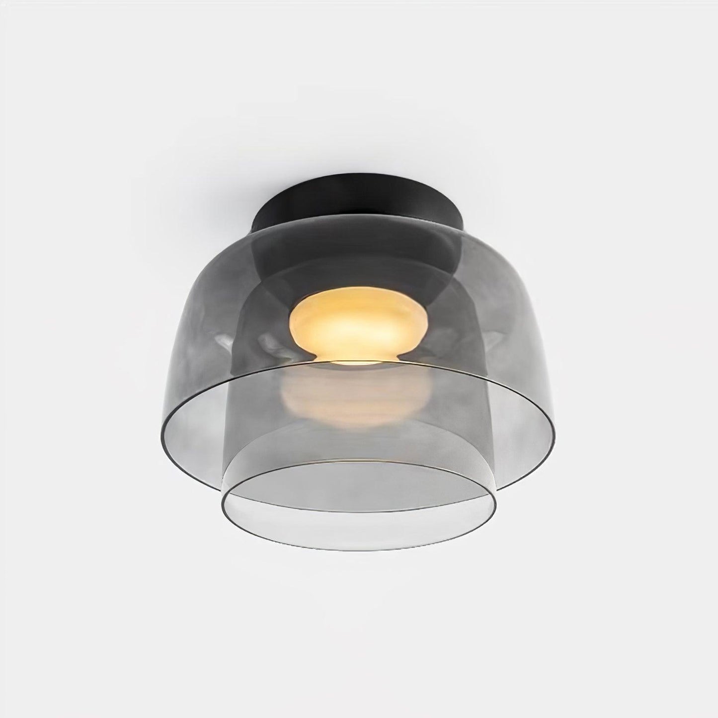 Levels Ceiling Light Double layer ? 12.6″ x H 9.4″ / ? 32cm x H 24cm / Smoke grey / Warm Light Ceiling lamp