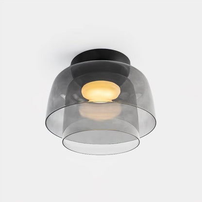 Levels Ceiling Light Double layer ? 12.6″ x H 9.4″ / ? 32cm x H 24cm / Smoke grey / Warm Light Ceiling lamp