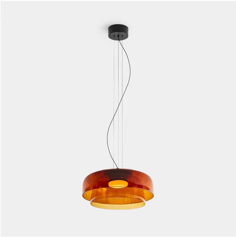 Levels Pendant Light Double Layer Dia 16.5″ X H 7.1″ / Dia 42cm X H 18cm / Orange / Warm Light Pendant light