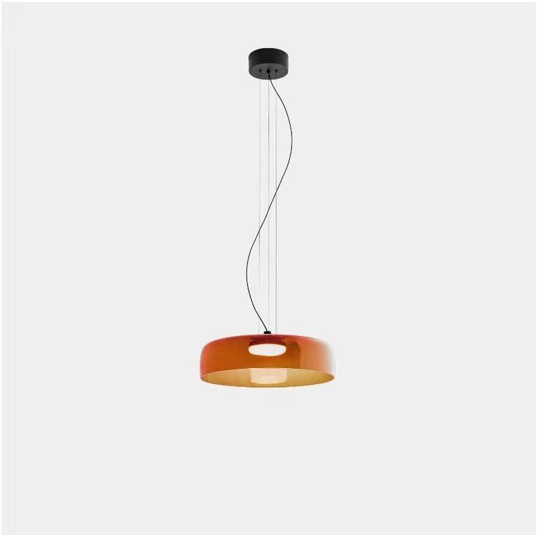 Levels Pendant Light Single Layer Dia 16.5″ X H 4.3″ / Dia 42cm X H 11cm / Orange / Warm Light Pendant light
