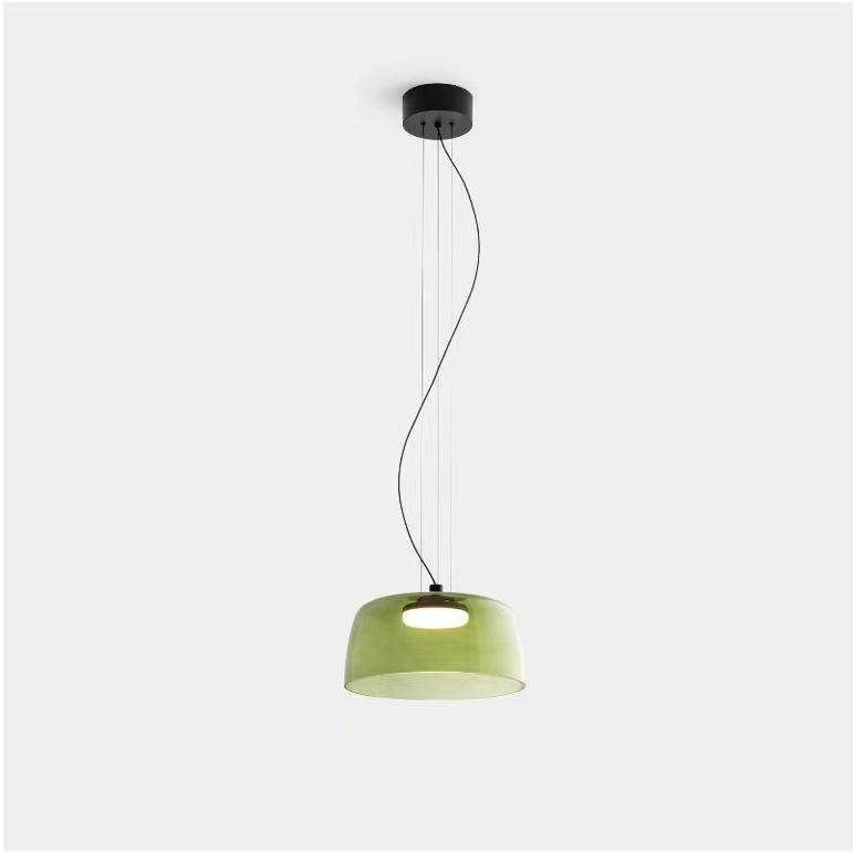 Levels Pendant Light Single Layer Dia 12.6″ X H 6.3″ / Dia 32cm X H 16cm / Green / Warm Light Pendant light