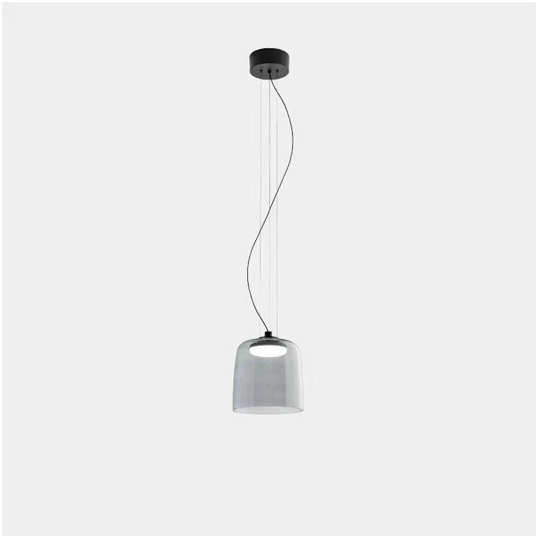 Levels Pendant Light Single layer Dia 8.7″ x H 9.1″ / Dia 22cm x H 23cm / Smoke Grey / Warm Light Pendant light