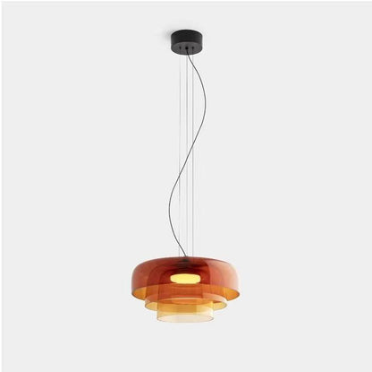 Levels Pendant Light Three Layer Dia 16.5″ X H 10.2″ / Dia 42cm X H 26cm / Orange / Warm Light Pendant light