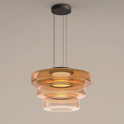 Levels Series Pendant Light Three layer ? 17.7″ x H 13″ / Dia 45cm x H 33cm / Orange / Warm Light Pendant light