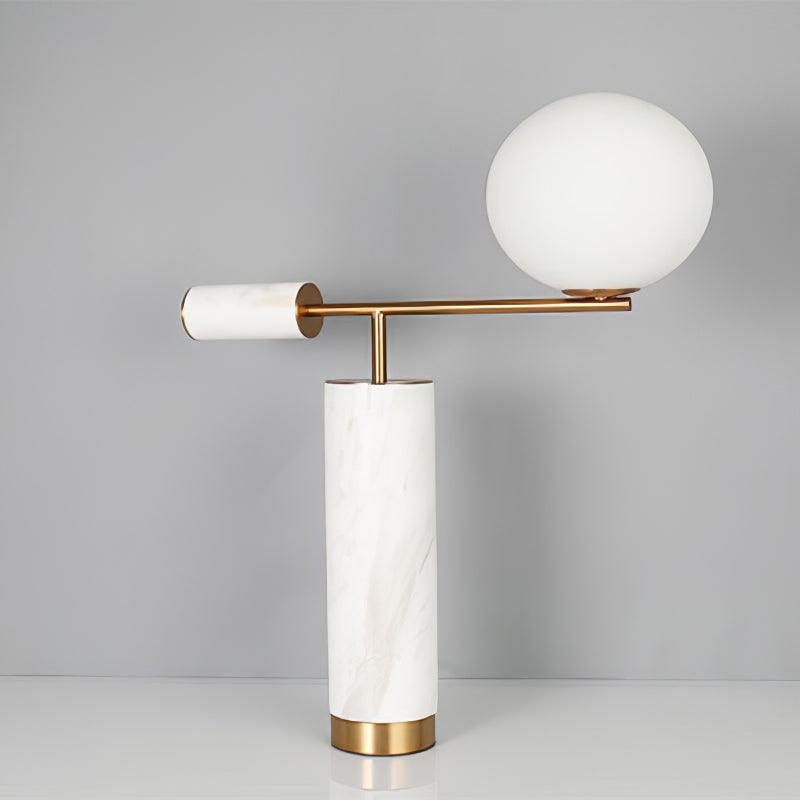 Lexi Table Lamp Dia 19.7″ x H 25.6″ / Dia 50cm x H 65cm / Gold & White Marble / US Plug Table lamp