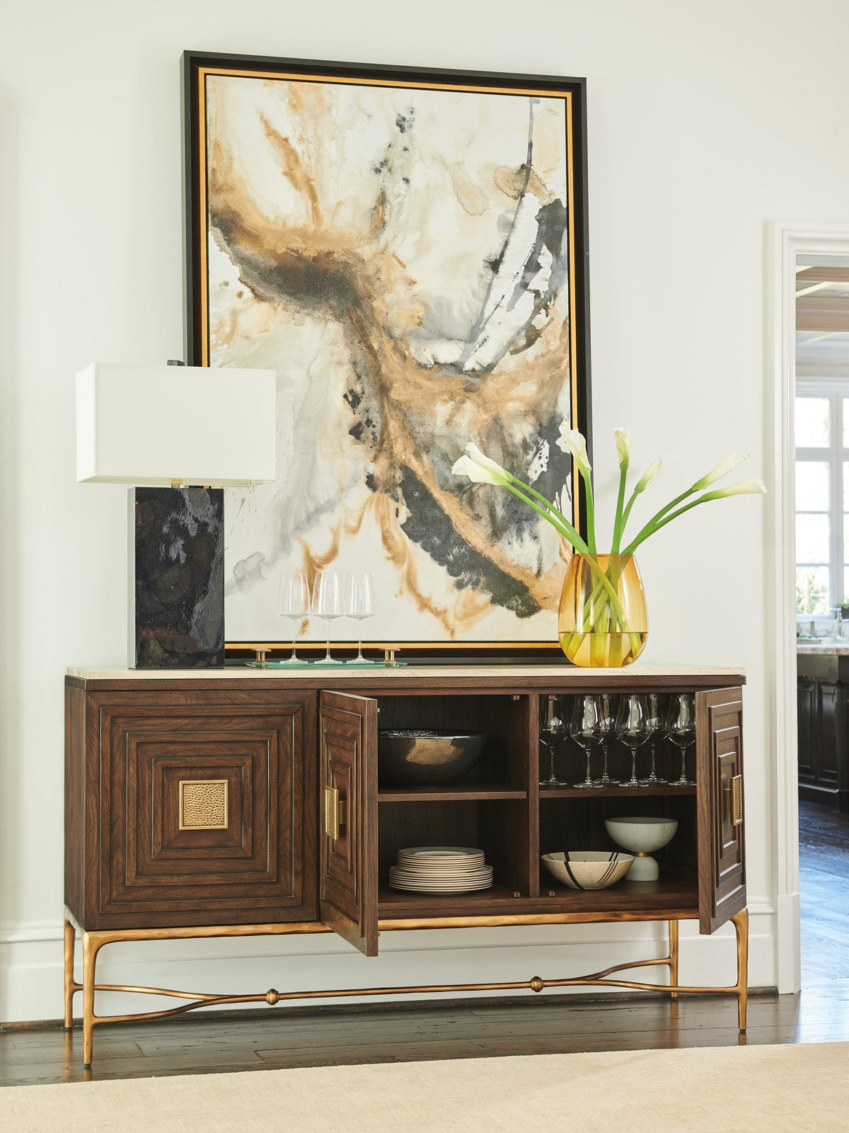 Lexington Silverado Tiburon Sideboard with Stone Top