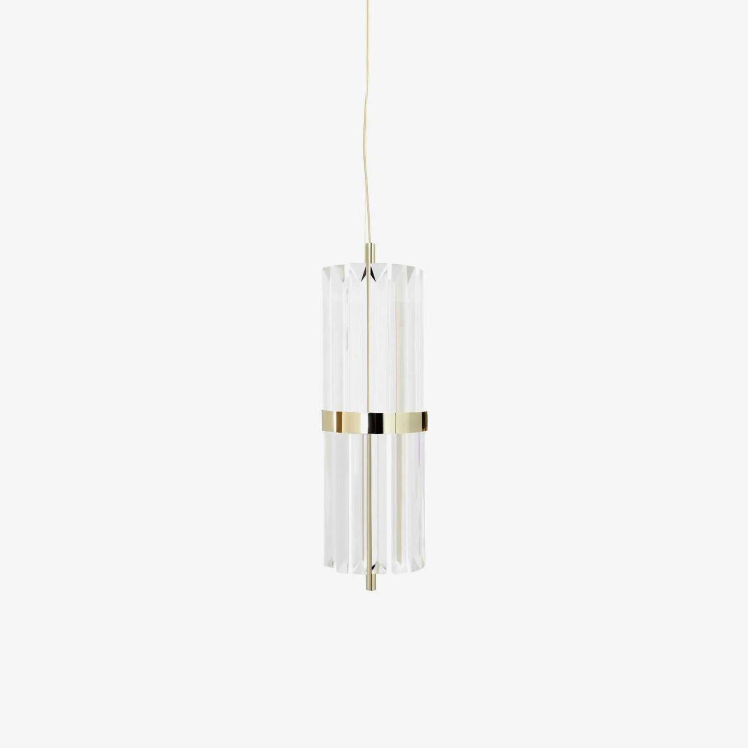 Liberty Small Pendant Lamp ? 7.1″ x H 19.7″ / Dia 18cm x H 50cm / Gold + Clear Pendant light