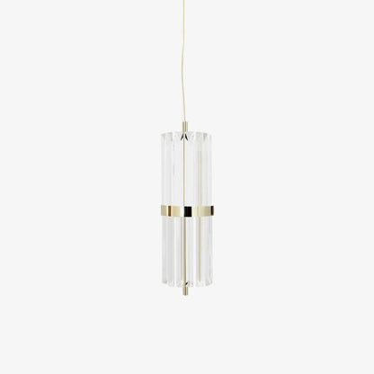 Liberty Small Pendant Lamp ? 7.1″ x H 19.7″ / Dia 18cm x H 50cm / Gold + Clear Pendant light