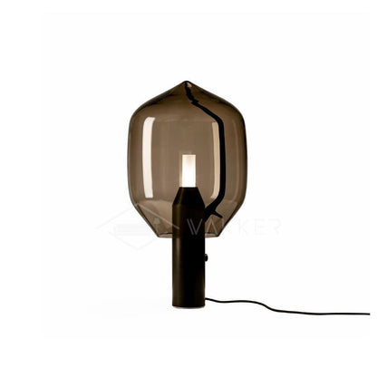Lighthouse Table Lamp Dia 8.7″ x H 18.9″ / Dia 22cm x H 48cm / Black Marble + Smoked Glass / US Plug Table lamp