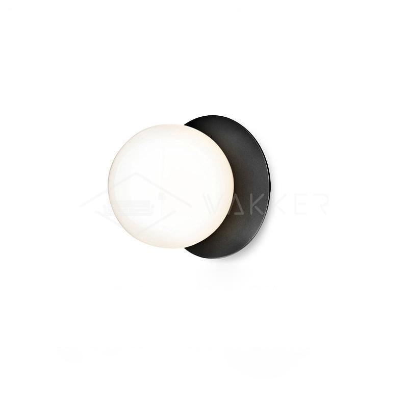 Lunara Wall Lamp Dia 5.9″ x H 7.9″ / Dia 15cm x H 20cm / Black / White Wall lamp