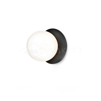 Lunara Wall Lamp Dia 5.9″ x H 7.9″ / Dia 15cm x H 20cm / Black / White Wall lamp