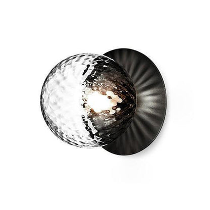 Celeste Wall Lamp Dia 5.9″ x H 7.9″ / Dia 15cm x H 20cm / Black & Clear Glass / 1 Piece Wall lamp