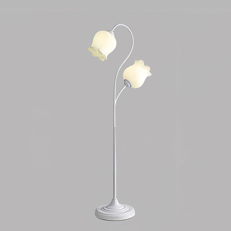 Lilium Floor Lamp Dia 16.5″ x H 63″ / Dia 42cm x H 160cm / White & White / US Plug Floor lamp
