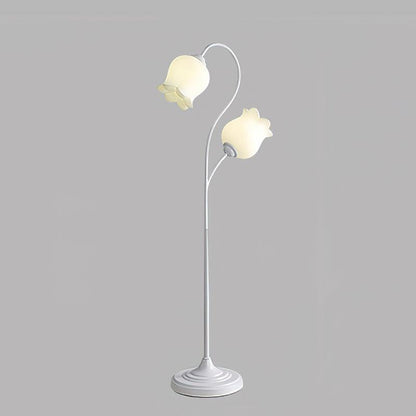Lilium Floor Lamp Dia 16.5″ x H 63″ / Dia 42cm x H 160cm / White & White / US Plug Floor lamp