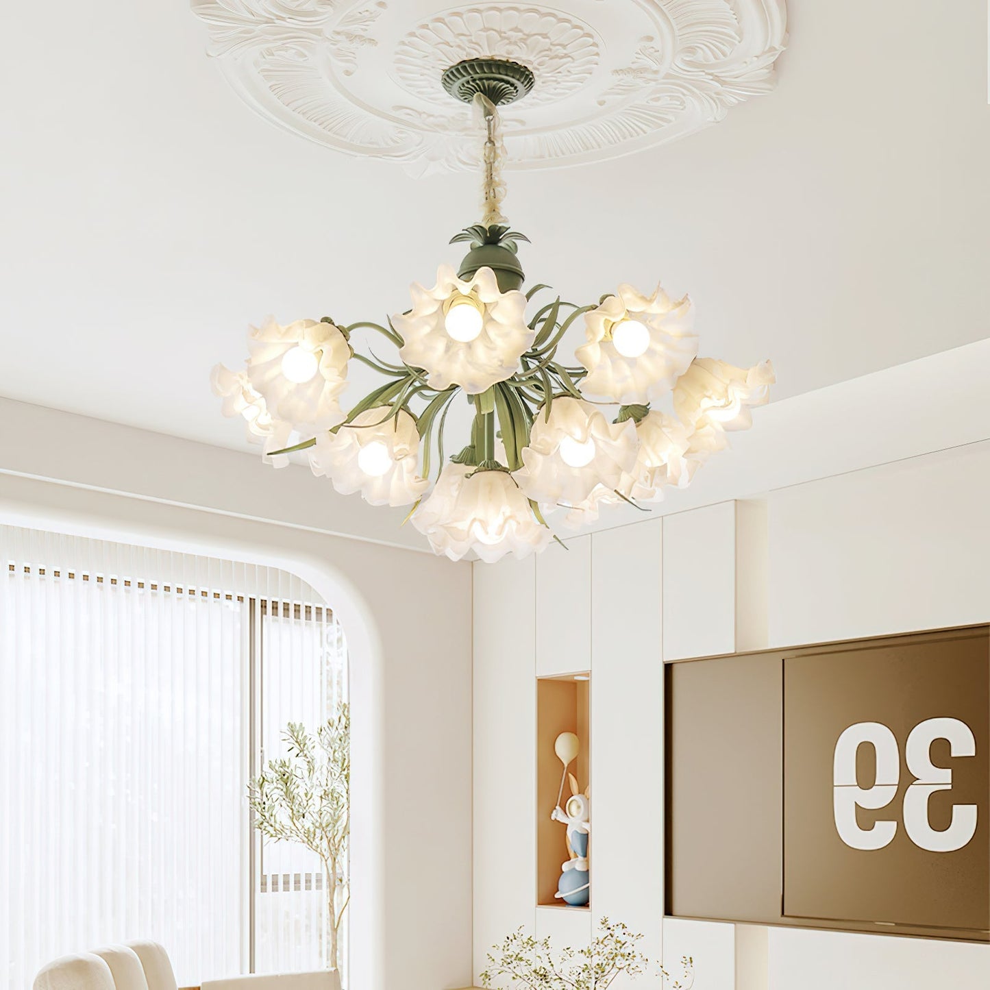 Lily of the Valley Flower Chandelier Chandelier