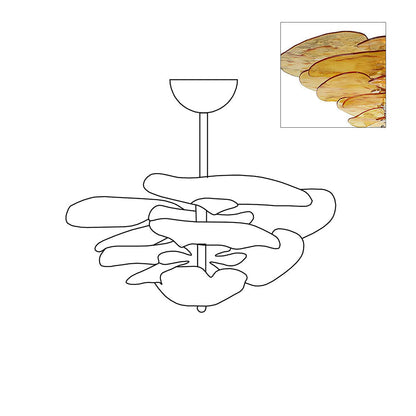 Petals Gold Murano Chandelier 1001 Chandelier