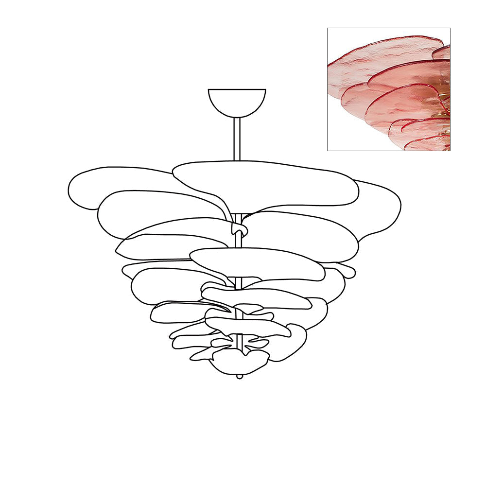 Petals Gold Murano Chandelier 1001 Chandelier