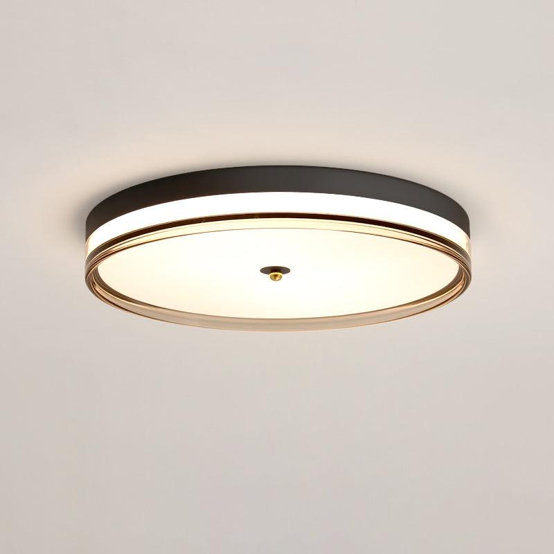 Lindby Ceiling Light Dia 19.7″ x H 3.5″ / Dia 50cm x H 9cm / Black / Three-color changing light Ceiling lamp