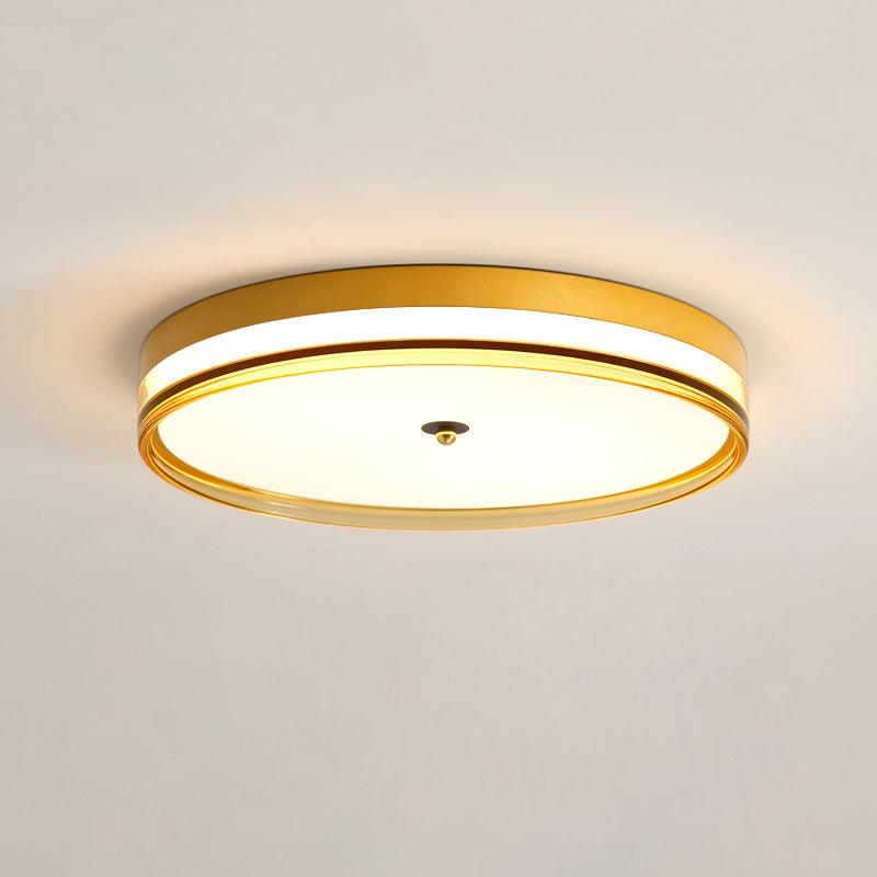 Lindby Ceiling Light Dia 19.7″ x H 3.5″ / Dia 50cm x H 9cm / Gold / Three-color changing light Ceiling lamp