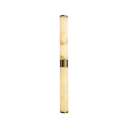 Line Alabaster Wall Light Dia 2.4″ x H 27.6″ / Dia 6cm x H 70cm / Brass & White Alabaster / Warm Light Wall lamp