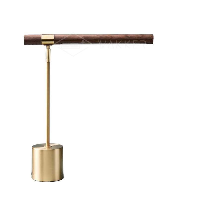 Linear Table Lamp Dia 18.1″ x H 18.1″ / Dia 46cm x 46cm / Gold & Wood Colour / US Plug Table lamp