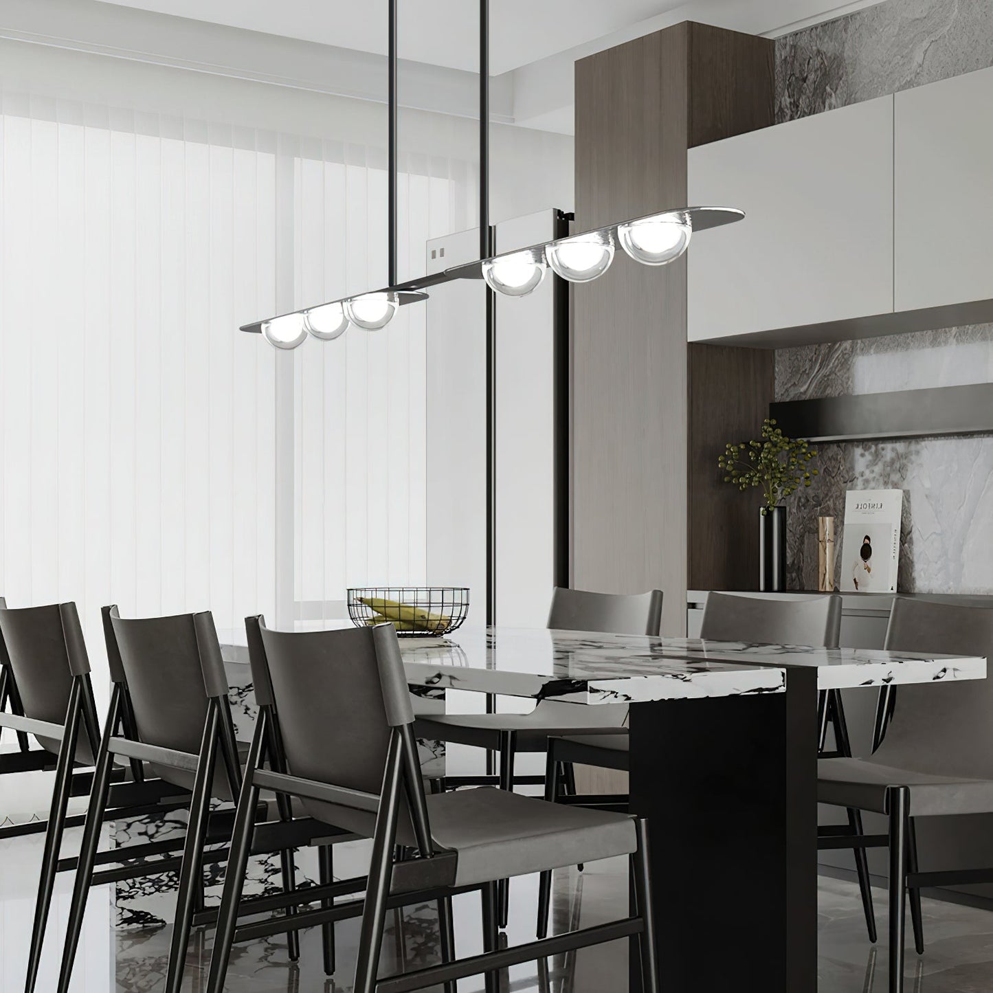 Linear Elegance Pendant Lamp Chandelier
