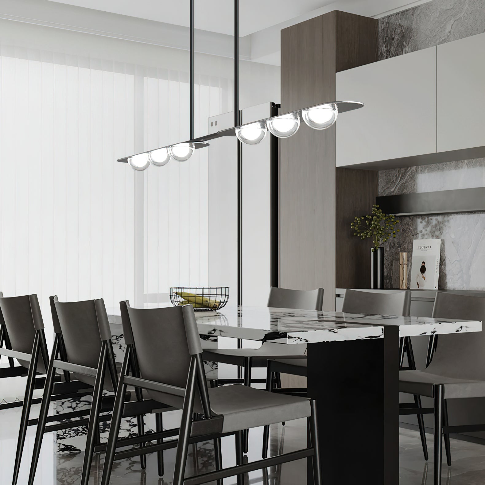 Linear Elegance Pendant Lamp Chandelier
