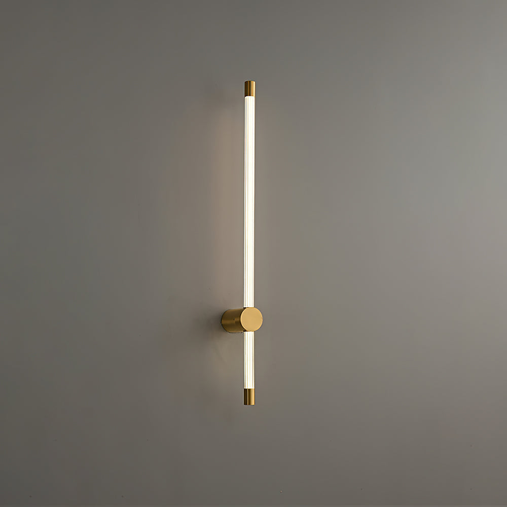 Linear LED Sconce ? 2.7″ x H 33.5″ / Dia 6cm x H 85cm / Brass / Warm Light Wall lamp