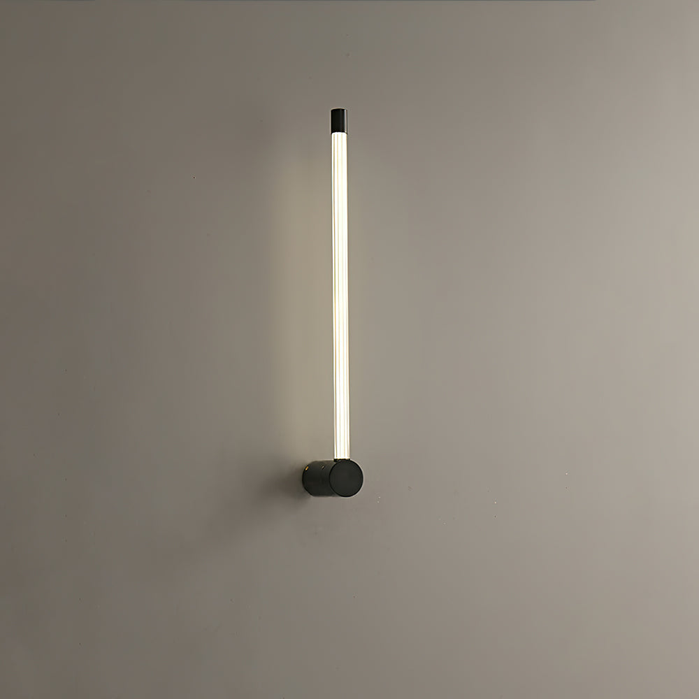 Linear LED Sconce ? 2.7″ x H 25.6″ / Dia 6cm x H 65cm / Black / Warm Light Wall lamp