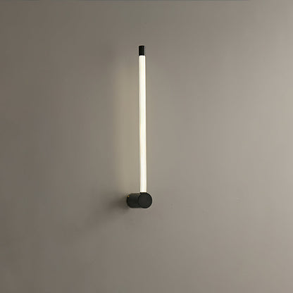 Linear LED Sconce ? 2.7″ x H 25.6″ / Dia 6cm x H 65cm / Black / Warm Light Wall lamp