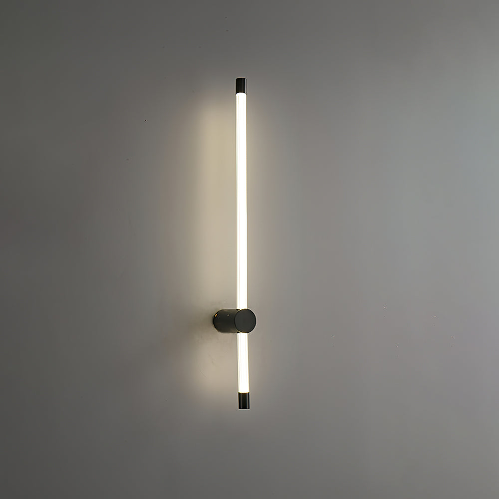 Linear LED Sconce ? 2.7″ x H 33.5″ / Dia 6cm x H 85cm / Black / Warm Light Wall lamp