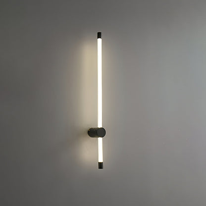 Linear LED Sconce ? 2.7″ x H 33.5″ / Dia 6cm x H 85cm / Black / Warm Light Wall lamp