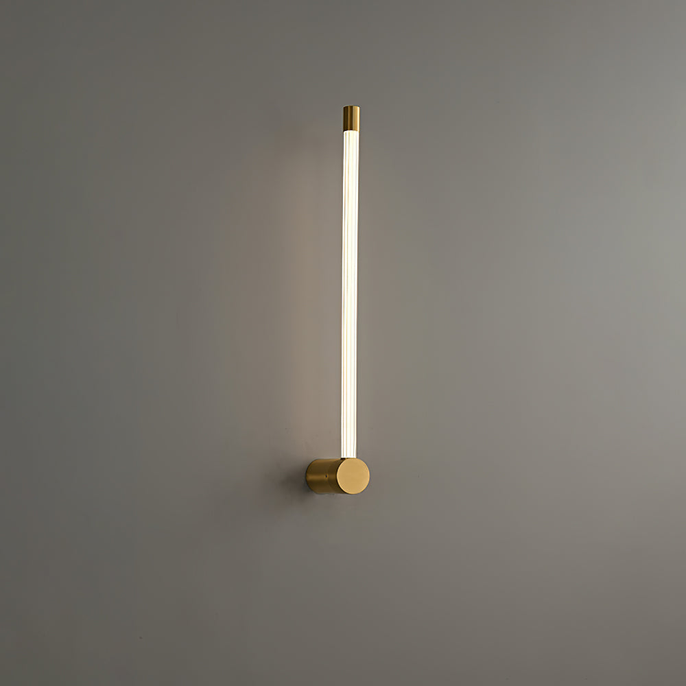 Linear LED Sconce ? 2.7″ x H 25.6″ / Dia 6cm x H 65cm / Brass / Warm Light Wall lamp