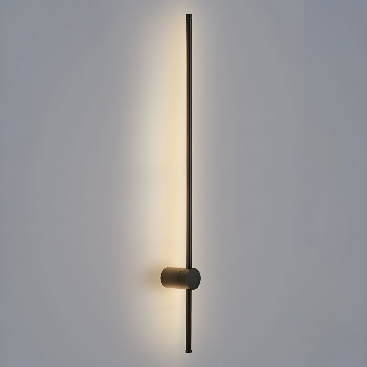 Linear LED Rechargeable Wall Light Model B Dia 2.3″ x H 47.2″ / Black / Three-color Changing Light & USB charging plug