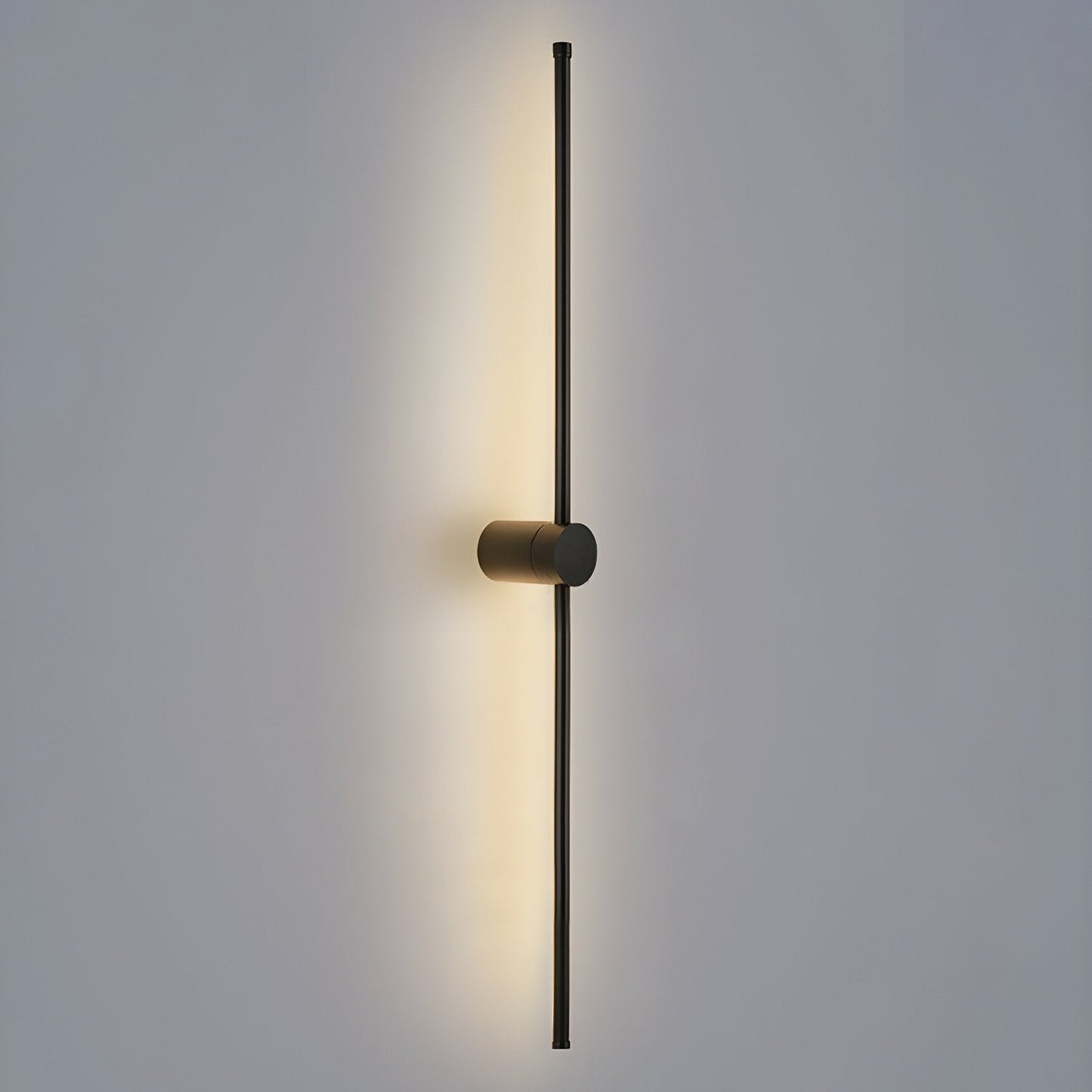 Linear LED Rechargeable Wall Light Model C Dia 2.3″ x H 47.2″ / Black / Three-color Changing Light & USB charging plug