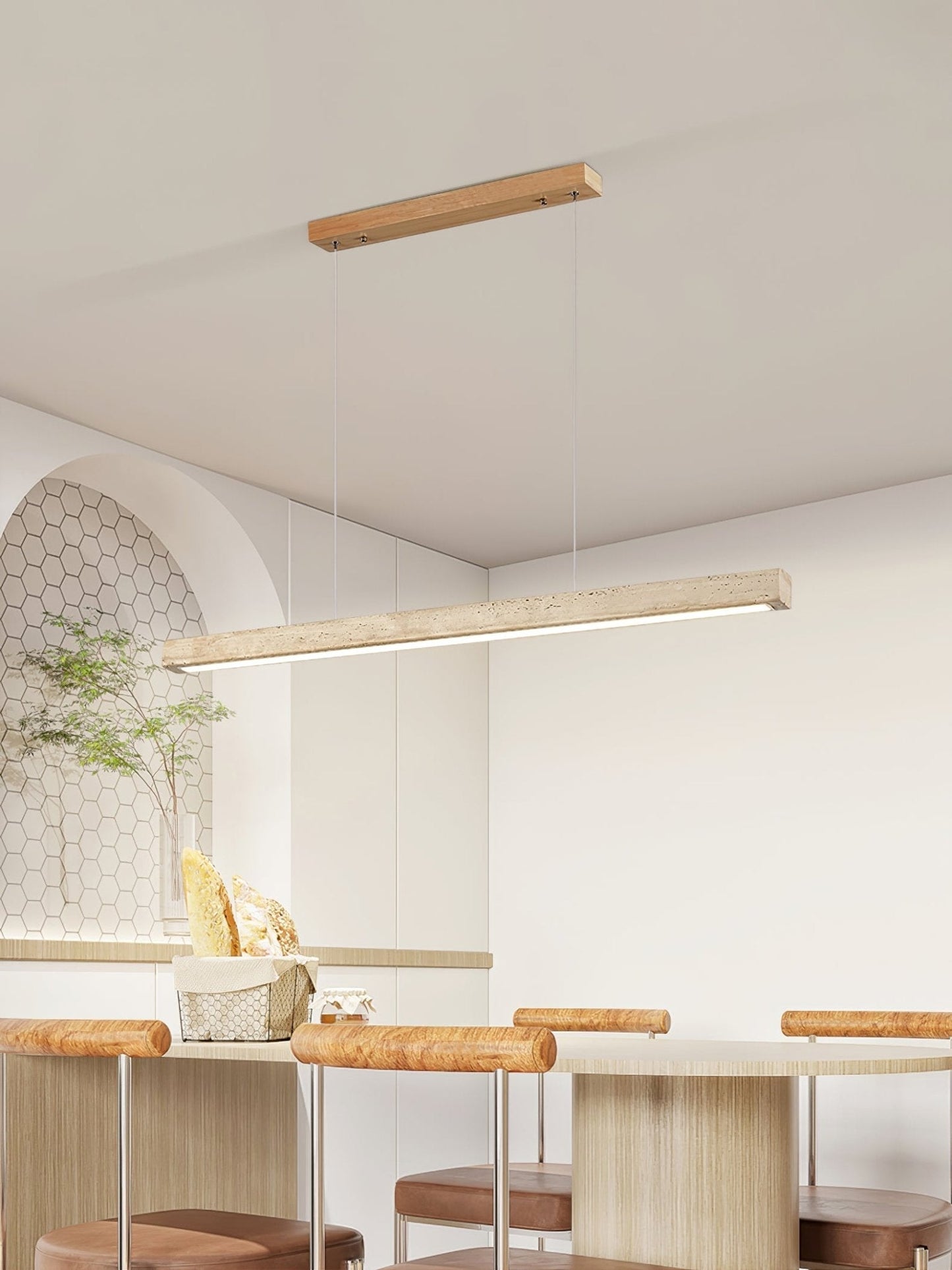 Linear Travertine Pendant Lamp 1001 pendant Lamp