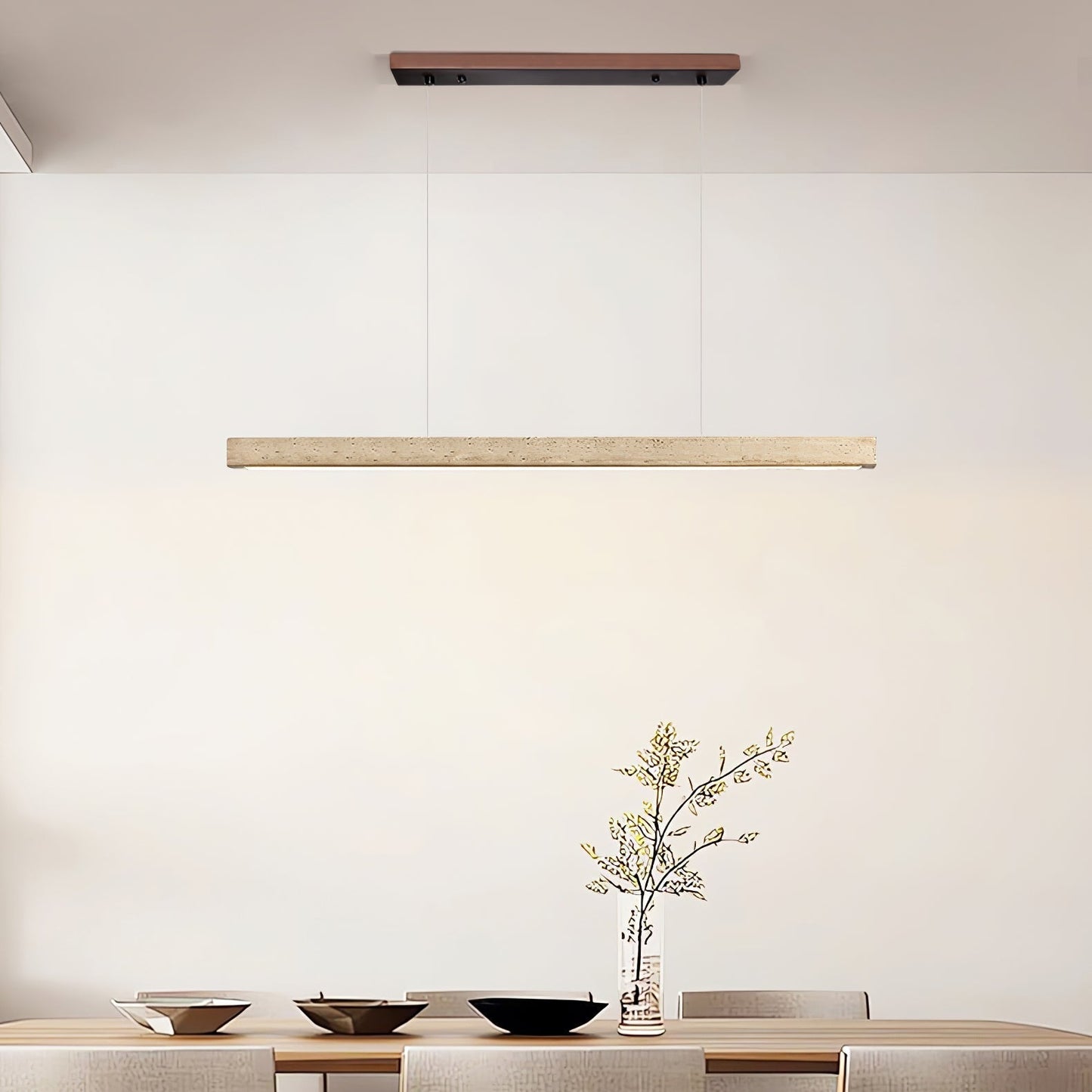 Linear Travertine Pendant Lamp 1001 pendant Lamp