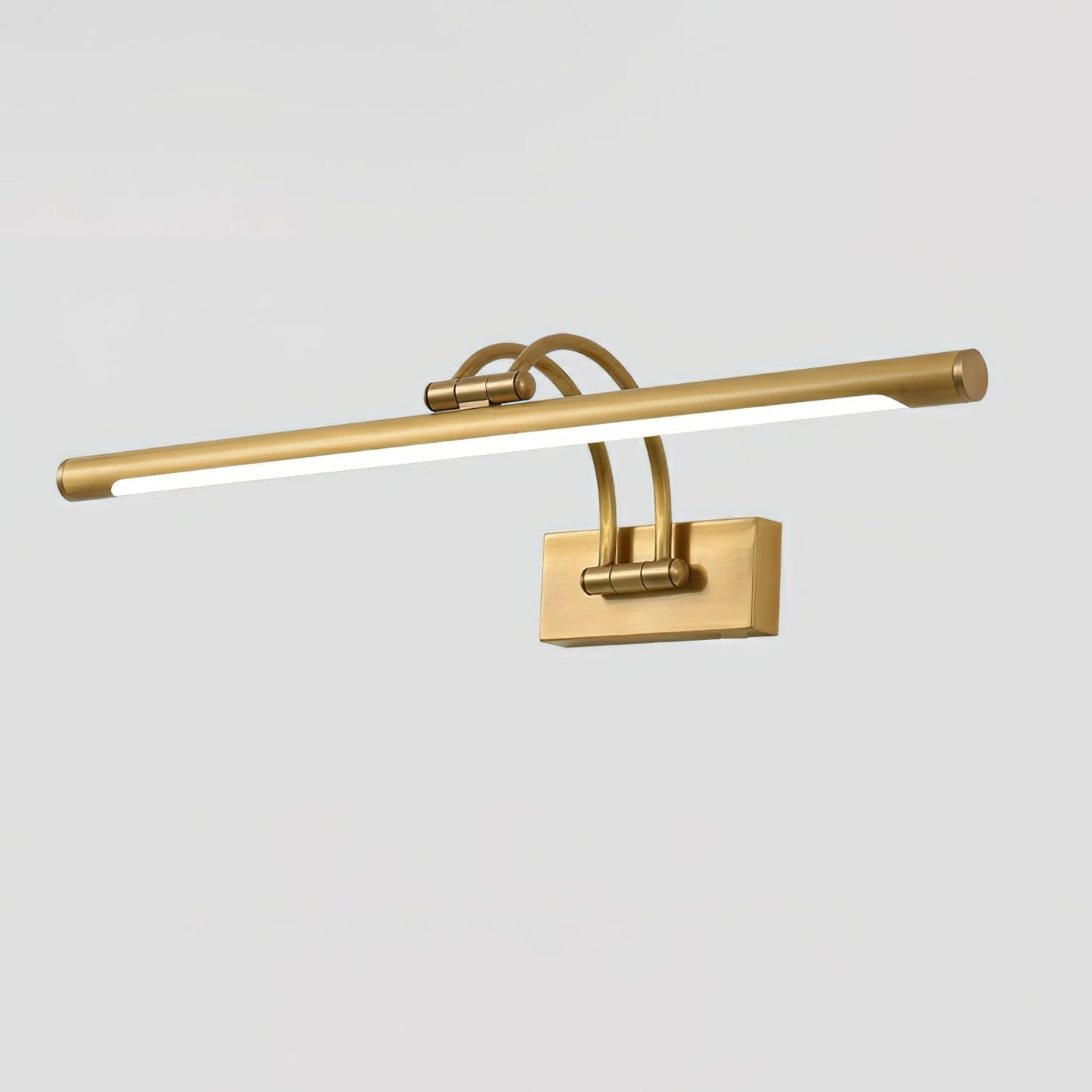 Linear Vanity Wall Light L 13.8″ x H 7.1″ / L 35cm x H 18cm / Brass / Warm Light