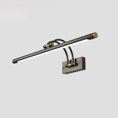 Linear Vanity Wall Light L 13.8″ x H 7.1″ / L 35cm x H 18cm / Black / Warm Light