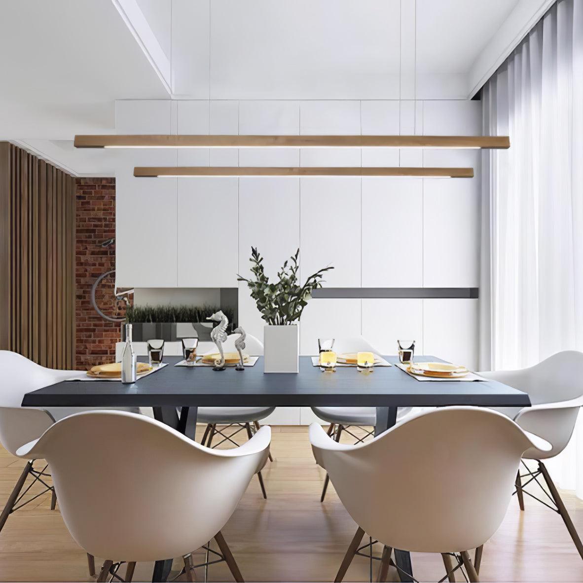 Linear Wooden Pendant Light Pendant light