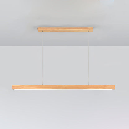 Linear Wooden Pendant Light Dia 39.4″ x H 59″ / Dia 100cm x H 150cm (Power: 19W) / Natural wood color / Warm Light
