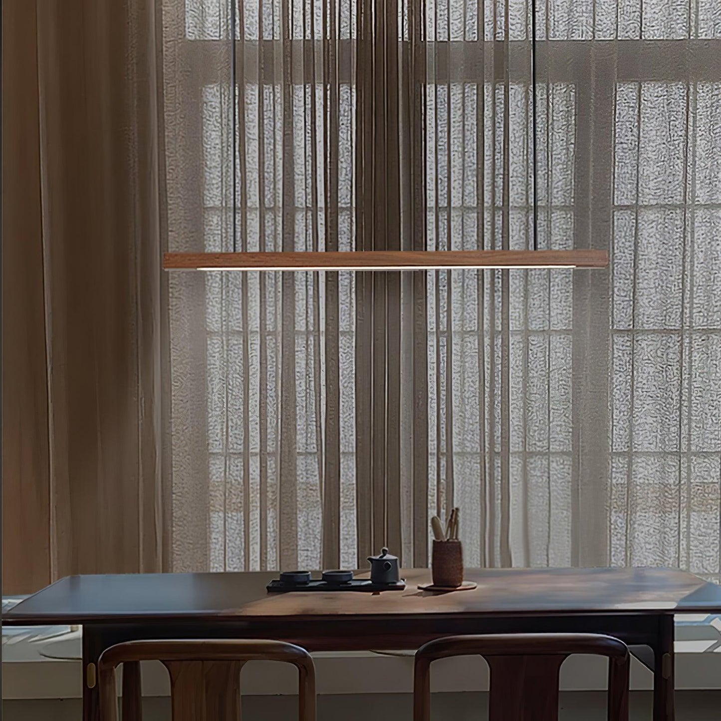Linear Wooden Pendant Light Pendant light