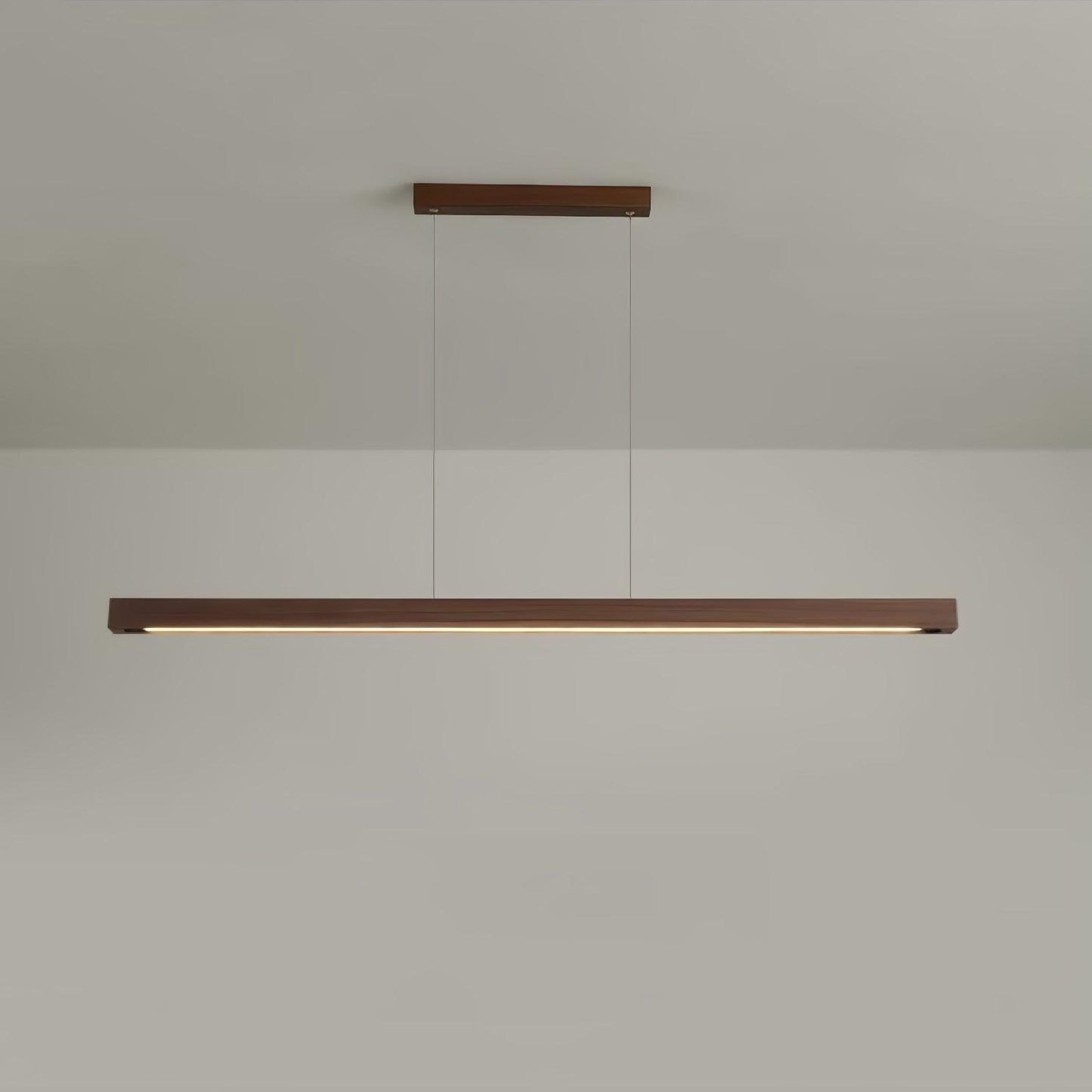 Linear Wooden Pendant Light Dia 39.4″ x H 59″ / Dia 100cm x H 150cm (Power: 19W) / Walnut / Warm Light Pendant light