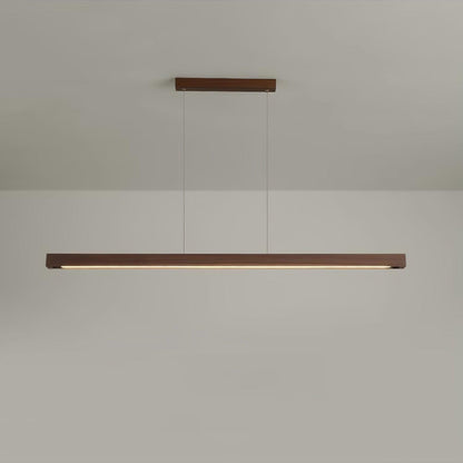 Linear Wooden Pendant Light Dia 39.4″ x H 59″ / Dia 100cm x H 150cm (Power: 19W) / Walnut / Warm Light Pendant light