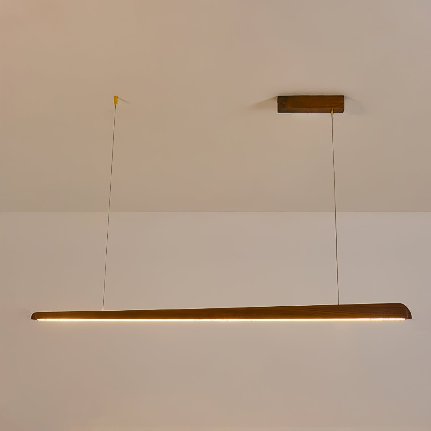 Linearity Pendant Lamp L 59’’ x W 1.7’’ x H 2.4’’ / Walnut Color / Warm Light Pendant light