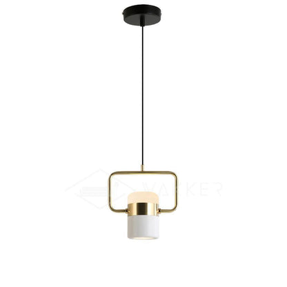 Adjustable Glass Pendant Light Horizontal: L 7.1″ x H 4.3″ / L 18cm x H 11cm / Gold + White / Warm white Pendant light